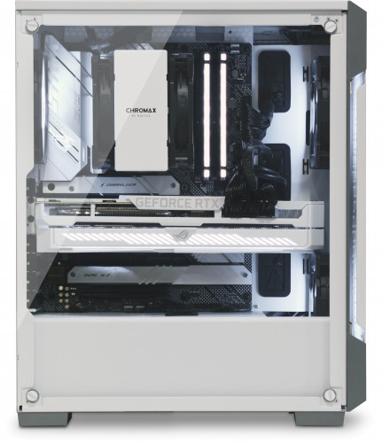 Chassis shown is the Corsair iCUE 220T