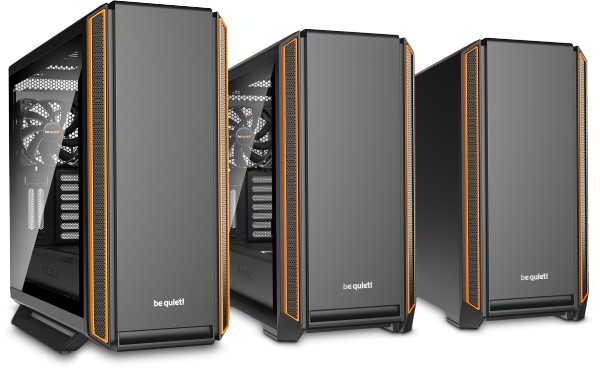 Serenity Pro Gamer is built around either the be quiet Base 900 (left), 801 (centre) or 601 (right) chassis