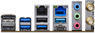 Image showing ASRock motherboard ports, HDMI 2.0 port